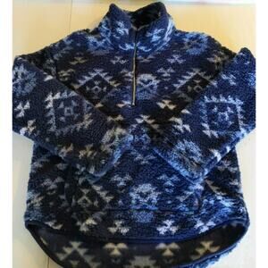 Old Navy Pullover Women's Size S Blue 1/4" Zip Lightweight Sweatshirt